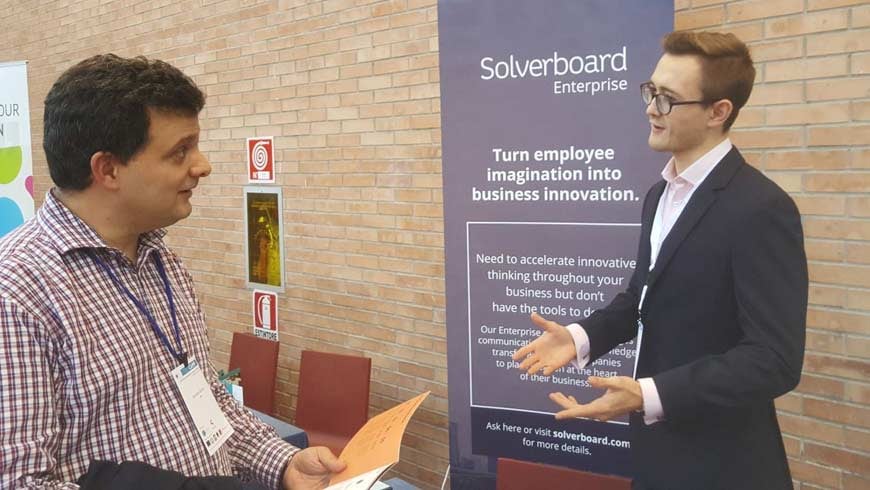 Toby Bartholomew representing Solverboard at EBN-Italy